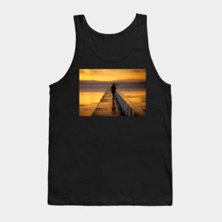 rainy jetty sunset Tank Top